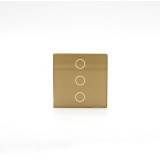 Z-Switch 3-as (3G) kis üveg kapcsoló panel Arany