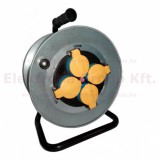Z-TOOLS kábeldob fém, Gumi szig. kábellel 25m 3x1,5 230V IP44