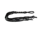 ZADO - 9 szálas bőr fonott korbács (fekete)