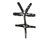 ZADO - bőr férfi testhám body - fekete (S-L)