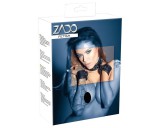 ZADO - bőr nyakörv bilinccsel (fekete)