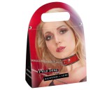 ZADO - bőr nyakörv és póráz (piros)