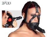 ZADO - bőr szerszám dildóval (fekete)