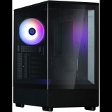 Zalman P10 táp nélküli ablakos mATX ház fekete (P10 BLACK)