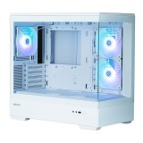 Zalman P30 V2 Mini Torony Számítógépház + 3db 120mm ventillátor - Fehér (P30 WHITE V2)