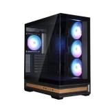 Zalman P40 Namu Black ATX miditorony számítógépház, ARGB ventilátorok, panoráma edzett üveg, fekete