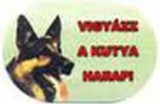 Zams Kutya Harap Tábla Színes Ovális (többféle)