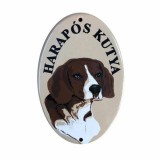 Zams Kutya Harap Zománc Színes Ovál (többféle)