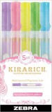 ZEBRA "Kirarirch" 5 különböző színű 3,5 mm-es vágott hegyű Szövegkiemelő készlet