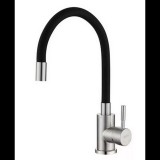 Zegor SAP4-F090KB rozsdamentes acél csaptelep flexibilis kifolyócsővel fekete 1351