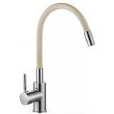 Zegor SAP4-F090KS rozsdamentes acél csaptelep flexibilis kifolyócsővel bézs