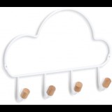 Zeller Fali akasztó, felhő minta, 4 kampó, 30×5×21,5 cm (13831)