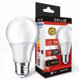 zelux led globe gömb izzó 12w e27 a60 3000k