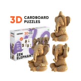 Zen elefánt trió 3D festhető fapuzzle (Cartonic)