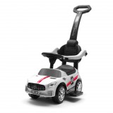 Zenélő bébitaxi vezetőrúddal Baby Mix RACER fehér