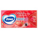 ZEWA "Deluxe" 3 rétegű 90 db eper illatú Papír zsebkendő