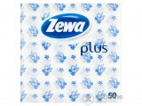 Zewa Plus kék mintás szalvéta, 1 rétegű, 50db