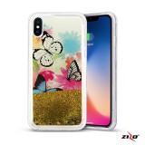 Zizo Liquid Glitter Star - iPhone X szilikon tok - pillnag&oacute; / &aacute;tl&aacute;tsz&oacute;