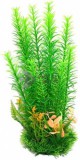 Zöld hosszú szárú akváriumi műnövény színes növény teleppel (29 cm)