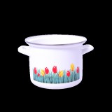 Zománcozott dekoros fazék 18cm 3,1L