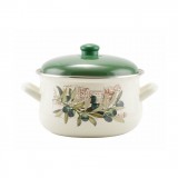 Zománcozott lábas, 22 cm + fedő, 4,8 liter - Ingyenes szállítással