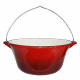 Zománcozott öntöttvas bogrács 7,2 L piros (12010)