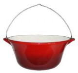 Zománcozott öntöttvas bogrács,piros 10,8 L (10569)