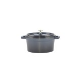 Zománcozott öntöttvas lábas mini 14 cm Acélkék