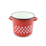 Zománcozott piros-pöttyös fazék 15cm 2,25L