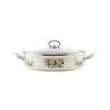 Zománcozott szeletsütő lábas, 28 cm + üvegfedő, 3,9 liter, Oliva - 0 Ft posta