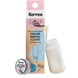 Zooro Fürree - Ujjra húzható fogtisztító kendő kutyáknak és macskáknak, ajándék fogmosó porral