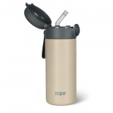 Zopa 350 ml-es termosz szívószállal és szilikon fogantyúval, cookie beige Cookie beige