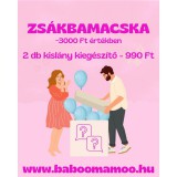 ZSÁKBAMACSKA ~3000 Ft értékben - 2 db kiegészítő (1-5 év)