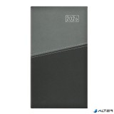 Zsebnaptár, álló elrendezésű, TOPTIMER 'Duplex', szürke-antracit