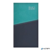 Zsebnaptár, álló elrendezésű, TOPTIMER "Duplex", türkiz-kék