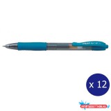 Zselés toll 0,7mm, nyomógombos Pilot G-2, írásszín türkiz