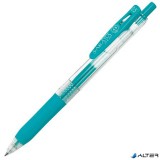 Zseléstoll, 0,33 mm, nyomógombos, ZEBRA "Sarasa Clip", kékeszöld