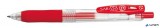 Zseléstoll, 0,33 mm, nyomógombos, ZEBRA "Sarasa", piros