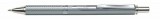 Zseléstoll, 0,35 mm, nyomógombos, ezüst tolltest, PENTEL EnerGel BL-407 fekete, ajándék kék tollbetéttel (PENBL407)