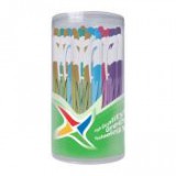 Zseléstoll, 0,35 mm, nyomógombos, vegyes színű test, FLEXOFFICE "Trendee", kék [50 db]