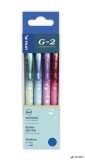 Zseléstoll készlet, 0,32 mm, nyomógombos, PILOT 'G-2 Bubble', kék, 4 különböző minta