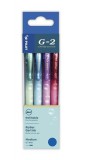 Zseléstoll készlet, 0,32 mm, nyomógombos, PILOT G-2 Bubble, kék, 4 különböző minta (PG2449065)