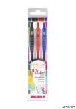 Zseléstoll készlet, 0,33 mm, nyomógombos, ZEBRA "Sarasa Clip Urban Vibes", 3 különböző szín
