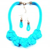 Zsinór nyaklánc szett kék