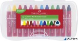 Zsírkréta, háromszögletű, FABER-CASTELL "Jumbo", 12 különböző szín
