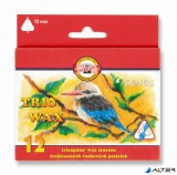 Zsírkréta, háromszögletű, KOH-I-NOOR "Aquarell", 12 különböző szín