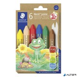 Zsírkréta, jumbo, hatszögletű, STAEDTLER "Noris Junior 224", 6 különböző szín