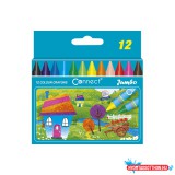 Zsírkréta készlet, Connect Jumbo, 11mm,-es átmérõ, 12klf. szín