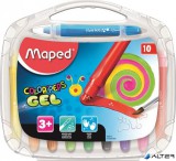 Zsírkréta, kitekerhető, MAPED "Color'Peps GEL", 10 különböző szín