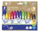 Zsírkréta, vastag, háromszögletű, STAEDTLER Noris&reg; jumbo 228 14, 12 különböző szín (TS22814C12)